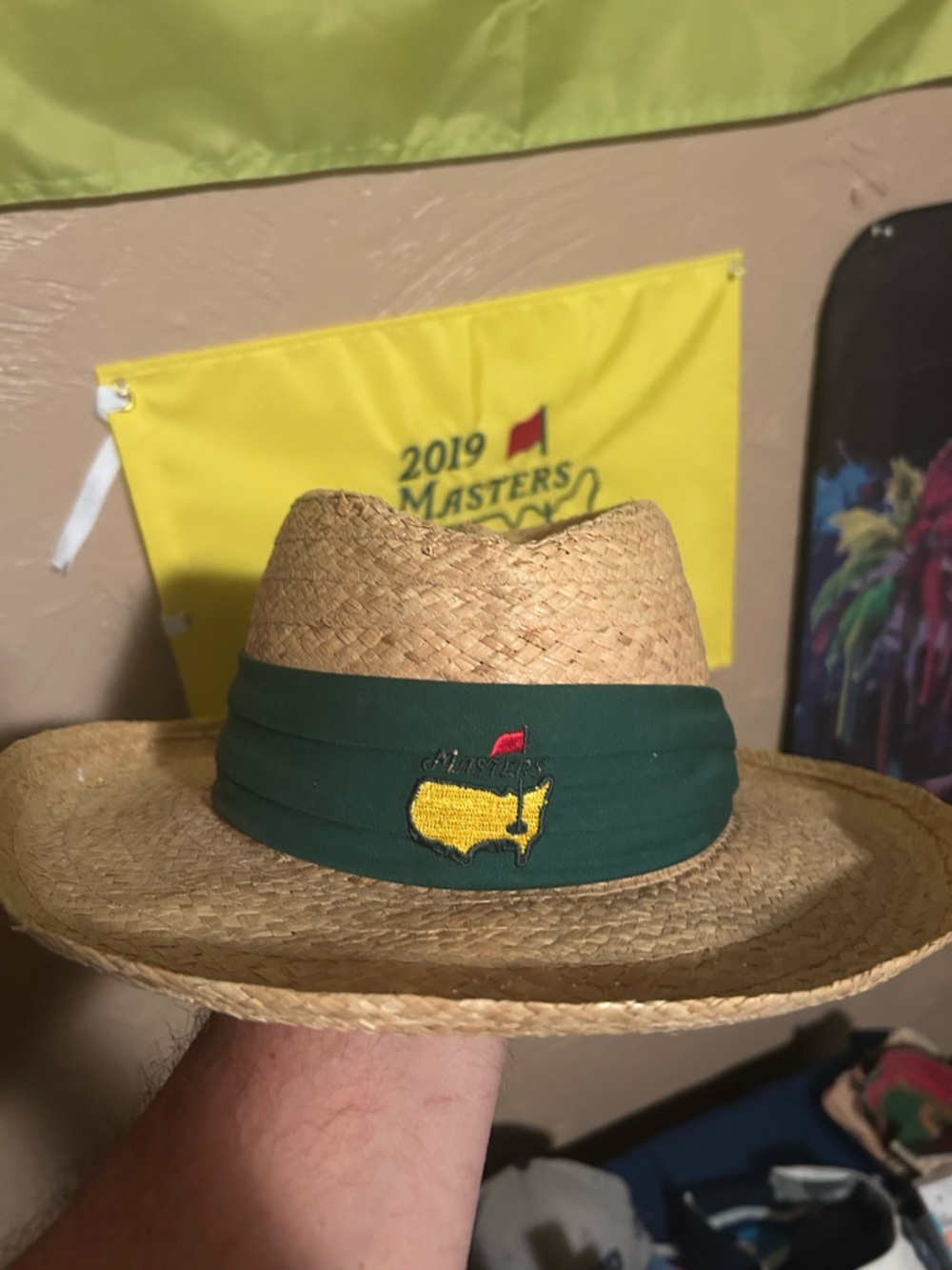 S/M Masters Natural Straw with Green Label and Yellow Logo - Picture 3 of 4